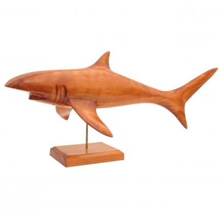 Requin, sculpture sur bois de Polyte Solet
