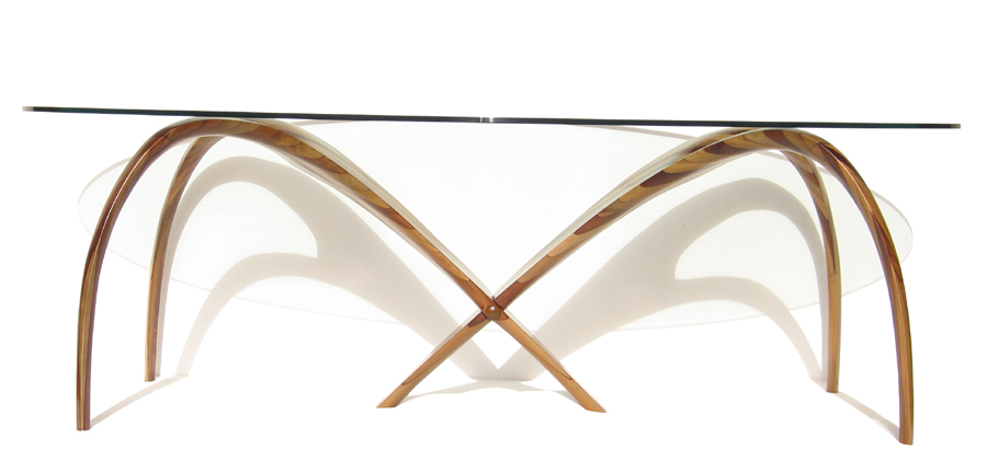 Table haute design: la houle croisée par Polyte Solet